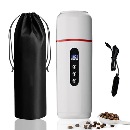 Hervidor eléctrico de viaje para coche, 12V/24V, portátil, taza de agua caliente, pantalla de visualización, calor de acero inoxidable 316 para preparar café y té