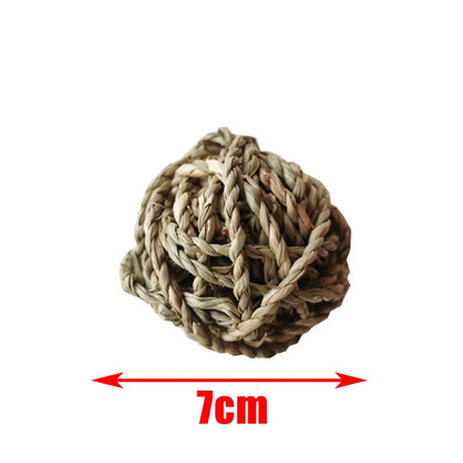 conejillo de indias, conejo, hámster, Animal PEQUEÑO, juguetes con rodillo para mascotas, mancuernas de pino de madera Natural, monociclo, campana para masticar, bola trenzada