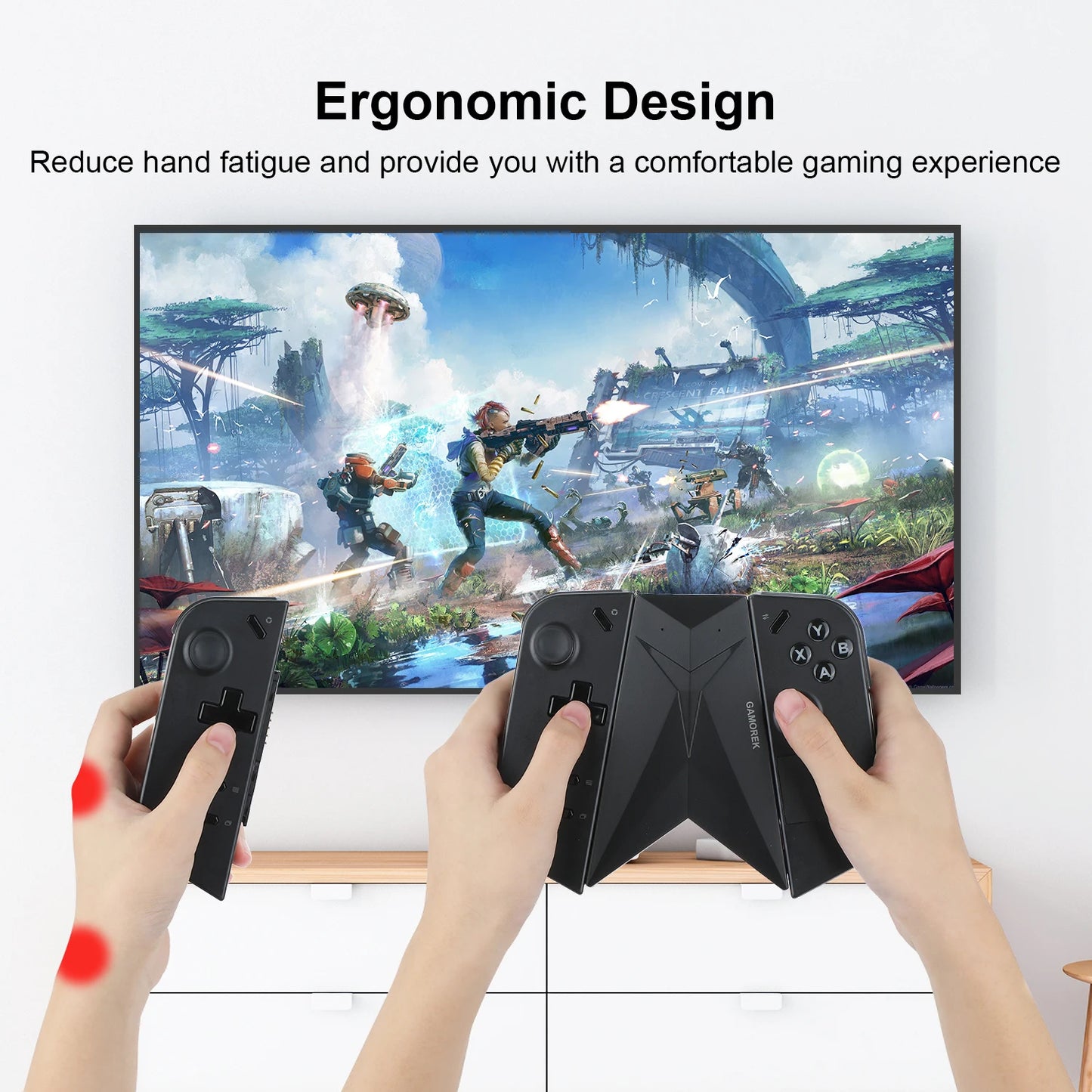 Controlador RGEEK, base de carga, soporte de Clip de agarre para conector de mango Legion Go, diseño ergonómico de curvatura, Reduce la fatiga de las manos