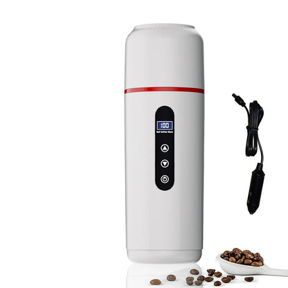 Hervidor eléctrico de viaje para coche, 12V/24V, portátil, taza de agua caliente, pantalla de visualización, calor de acero inoxidable 316 para preparar café y té