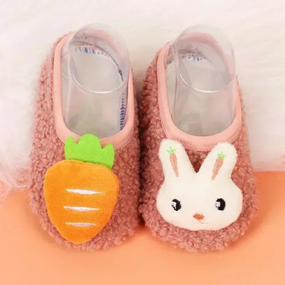 Zapatos de invierno para niños, zapatillas para bebés, zapatos cálidos de felpa para niños y niñas, zapatos antideslizantes suaves para guardería, zapatos escolares para niños