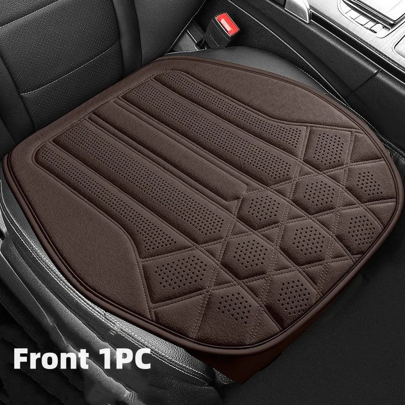 Funda transpirable para asiento de coche, cojín de soporte para asiento frontal de gamuza suave, estilo chaleco de moda, protección para asiento de coche, accesorios interiores