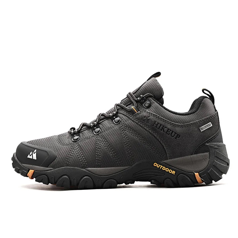 HIKEUP-zapatos de senderismo antideslizantes para hombre, calzado transpirable para exteriores, resistente a salpicaduras, para escalada, turismo, montaña