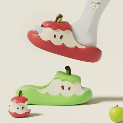 Zapatillas de manzanas Ins, novedad, zapatos divertidos de verano para mujer, 45 zapatillas de EVA inodoro para mujer, chanclas de frutas para mujer, zapatilla de playa para el hogar