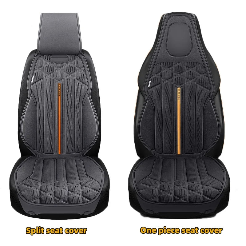Funda transpirable para asiento de coche, cojín de soporte para asiento frontal de gamuza suave, estilo chaleco de moda, protección para asiento de coche, accesorios interiores