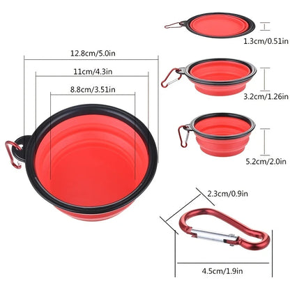 Cuenco portátil de comida para mascotas, cuenco duradero de TPR, comida para perros y gatos, cuenco plegable de silicona para mascotas, cuenco de comida de agua portátil para viajes al aire libre