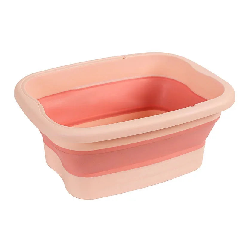 Cubo de masaje plegable para baño de pies, cubo para remojo, lavabo plegable, Spa, cubo para baño de pies, Sauna para el hogar, bañera para pedicura
