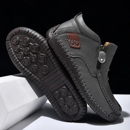 Zapatos informales de cuero de alta calidad para hombre, mocasines transpirables hechos a mano, zapatillas de deporte a la moda, mocasines, zapatos náuticos de marca de lujo