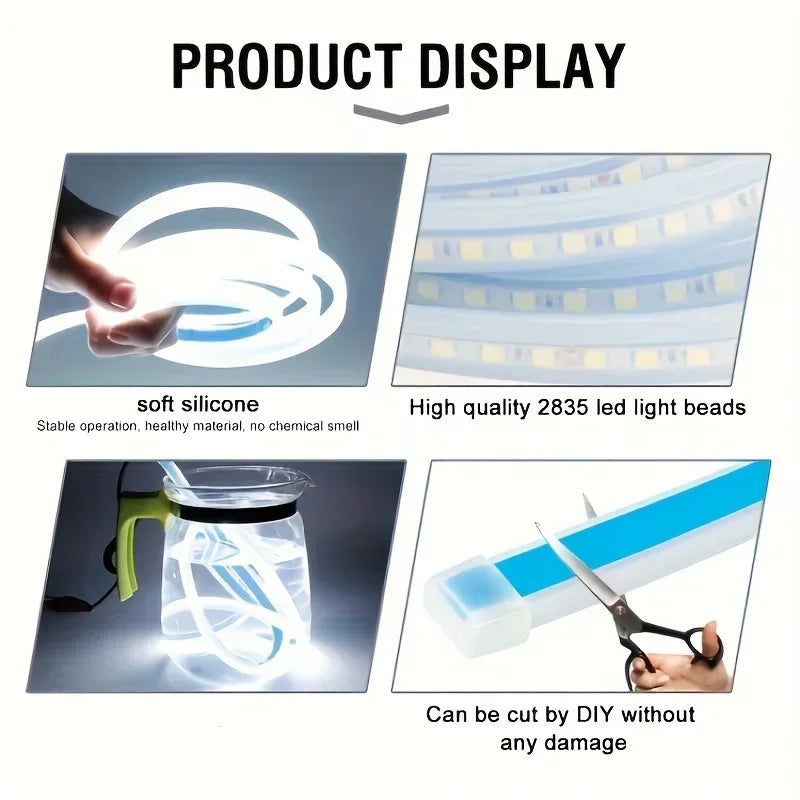 Luz LED de conducción diurna para arranque de capó de coche, luces decorativas para puerta, DRL, guía para capó de motor, lámpara ambiental decorativa de 12V