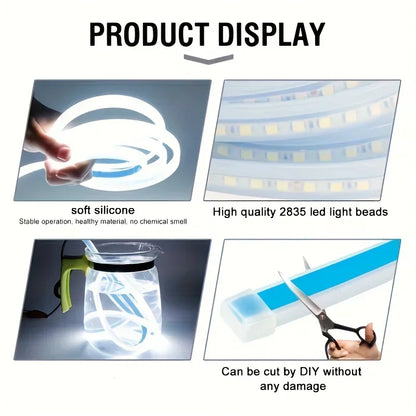 Luz LED de conducción diurna para arranque de capó de coche, luces decorativas para puerta, DRL, guía para capó de motor, lámpara ambiental decorativa de 12V