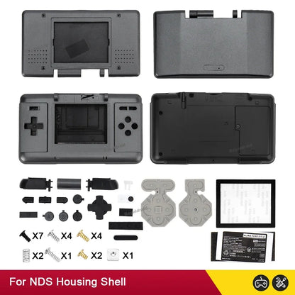 Carcasa de repuesto para consola NDS, DS, NDS, accesorios con botones, 6 colores, azul y rojo