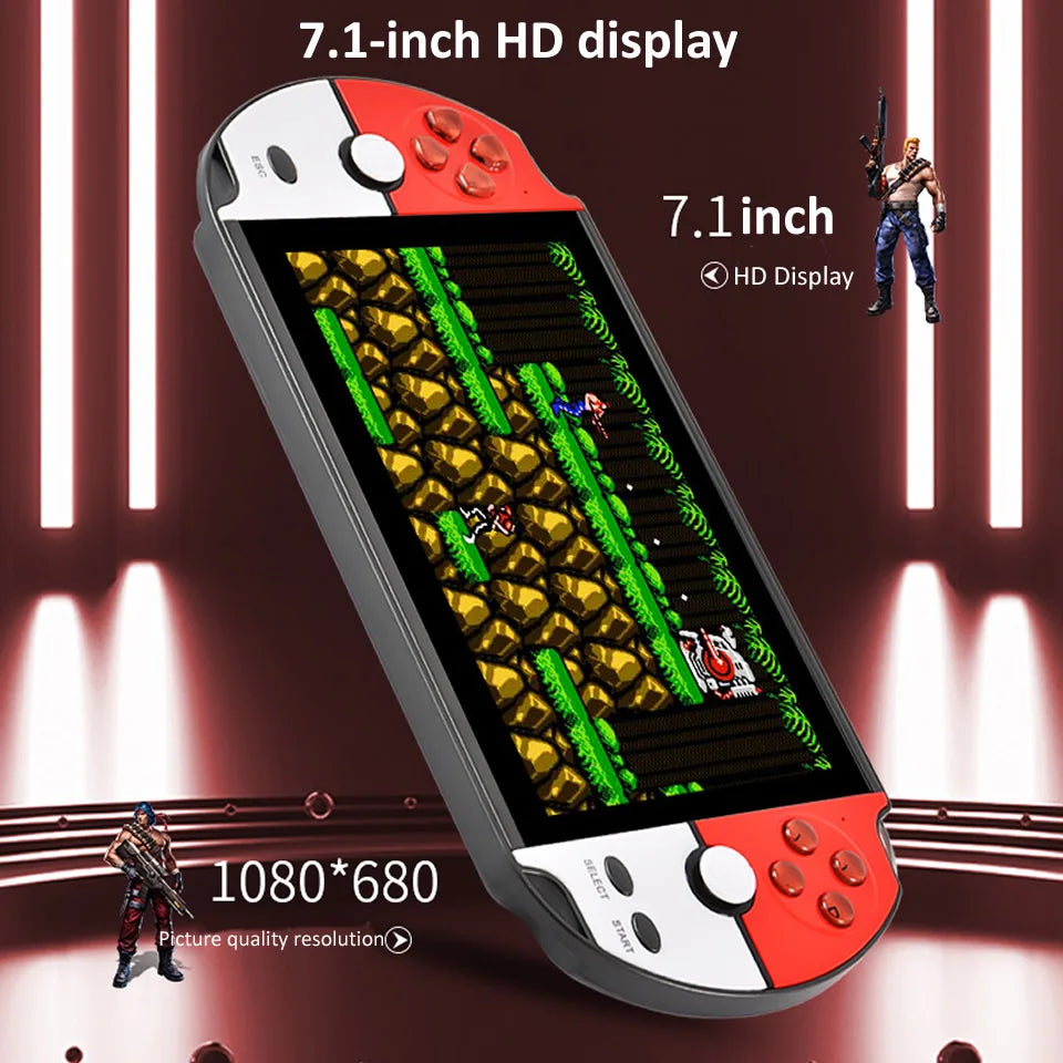 X40-REPRODUCTOR Retro portátil para GBA/NES 7,1, 3000 pulgadas, LCD, doble balancín, tarjeta TF