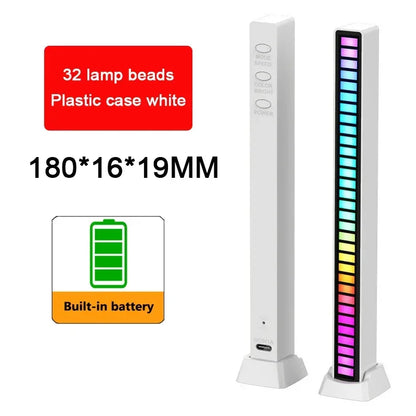 Tira de luces LED RGB, Control de sonido y música, lámpara ambiental de ritmo, luces nocturnas de ambiente para Bar, coche, habitación, TV, decoración para juegos