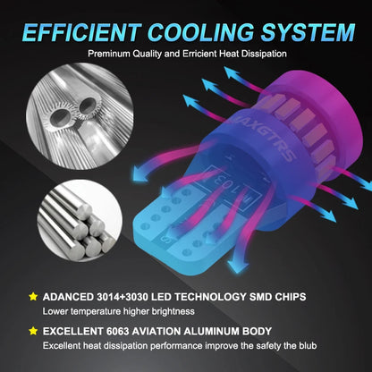 2 uds T10 W5W bombillas LED rojo Canbus 194 168 LED liquidación luz amarilla Interior del coche lectura puerta maletero lámpara de placa de matrícula 6500K