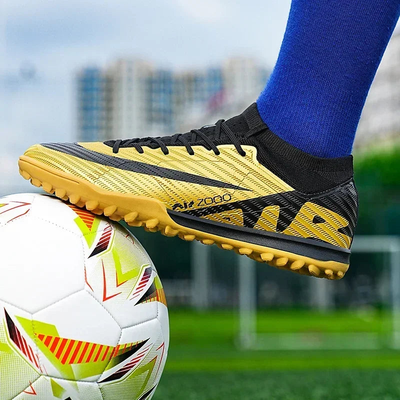 Nuevas zapatillas de deporte para hombre, botas de fútbol, botines de fútbol de caña media, zapatos de fútbol antideslizantes de alta calidad, superventas, FG/TF, fútbol sala interior