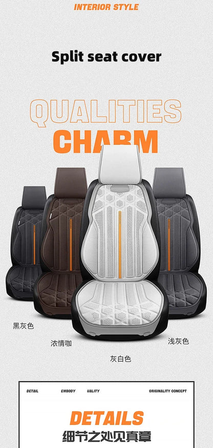 Funda transpirable para asiento de coche, cojín de soporte para asiento frontal de gamuza suave, estilo chaleco de moda, protección para asiento de coche, accesorios interiores