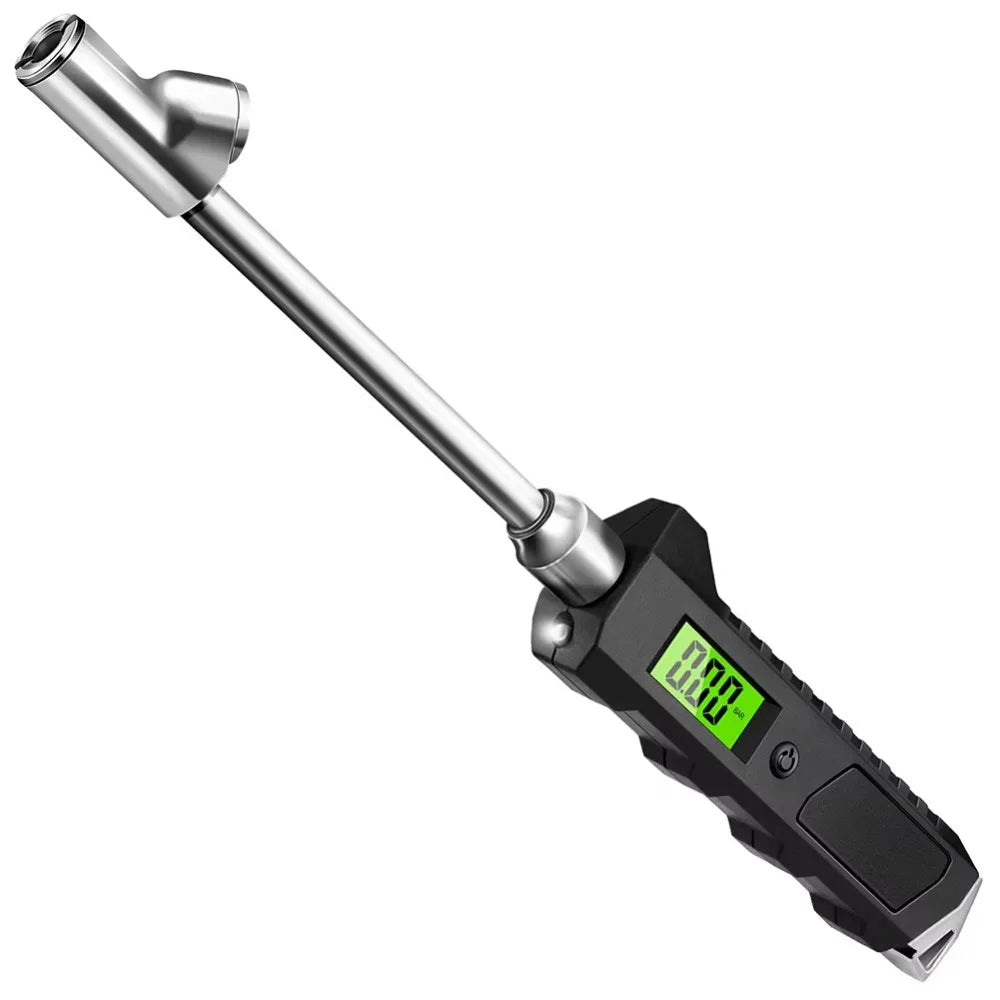 Manómetro digital de neumáticos 230 PSI 4 configuraciones resistente antideslizante con linterna LCD retroiluminada para camión/coche/bicicleta/motocicletas