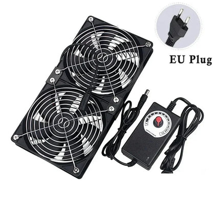 Ventilador de refrigeración con controlador, 120mm, 3000RPM, 12cm, 12V, 220V, Btc, máquina, chasis, estación de trabajo, radiador de gabinete, ventilador de servidor