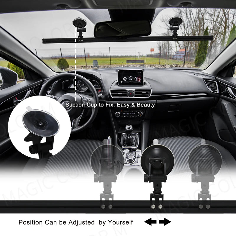 96 LED 3030 cuentas parabrisas delantero lámpara intermitente de emergencia barra de lámpara estroboscópica de coche señal de tráfico luz de advertencia de techo de coche 12V