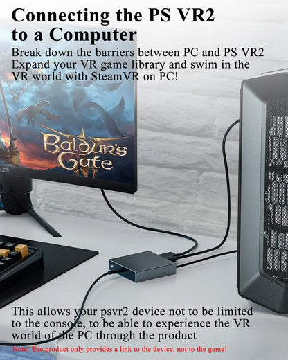 Aolion para PS VR2 adaptador de PC adaptador de ordenador para consola PS5 para Windows PC convertidor accesorios de juego
