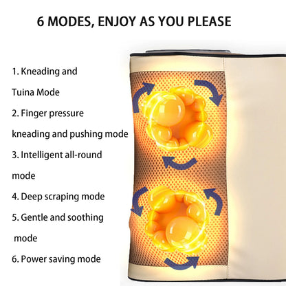 Almohada masajeadora multifuncional para cuello, compresa caliente ajustable, herramienta de masaje para amasar el cuello y los hombros, relajación de la columna Lumbar en el hogar