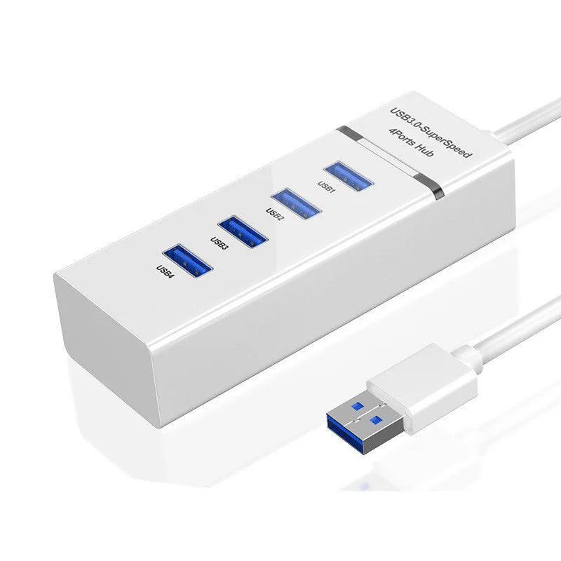4 puertos USB 3,0 Hub Splitter Cable adaptador 4 /7 Ports 30/120cm  de alta velocidad para escritorio PC Mac Laptop Notebook teclado ratón 2TB Disco Duro móvil
