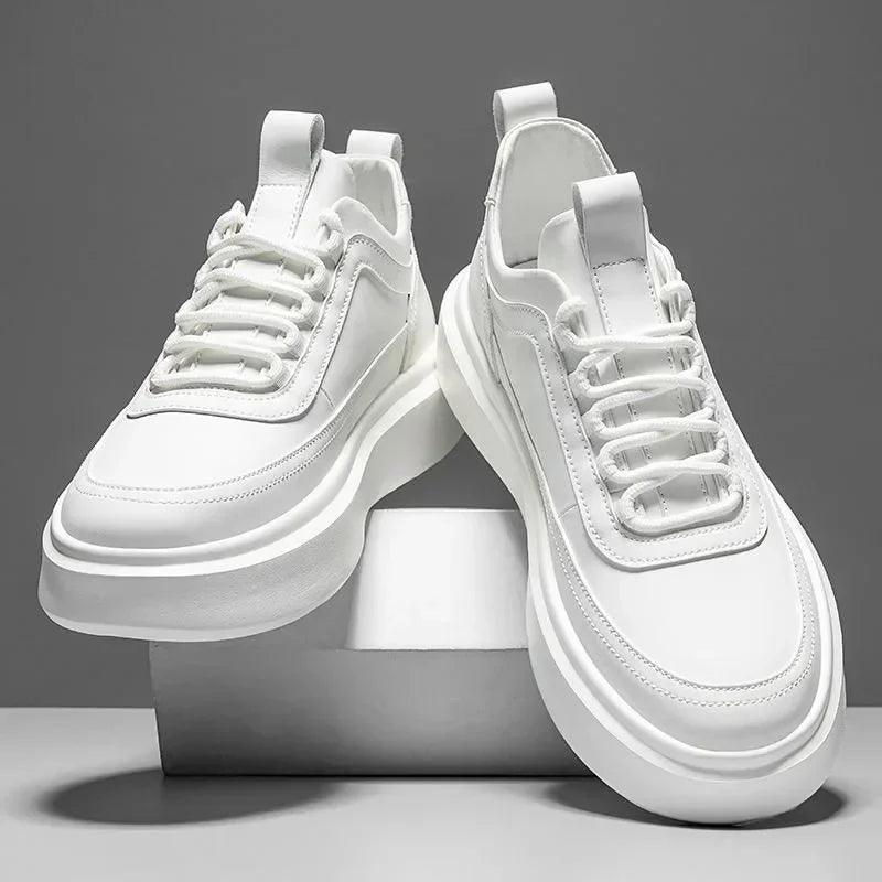 Zapatillas blancas de primavera y otoño para hombre, zapatillas deportivas ligeras para correr, zapatos informales para correr al aire libre, calzado de cesta