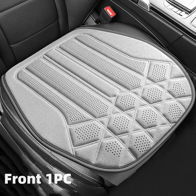 Funda transpirable para asiento de coche, cojín de soporte para asiento frontal de gamuza suave, estilo chaleco de moda, protección para asiento de coche, accesorios interiores