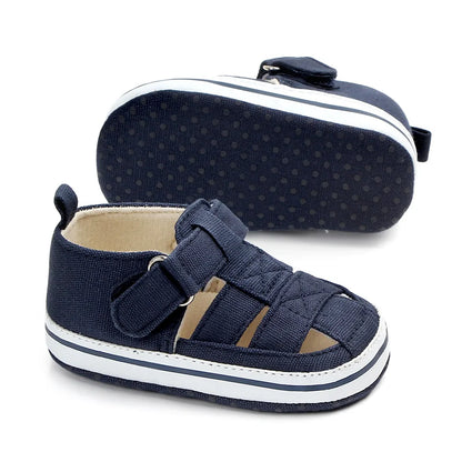 Zapatos transpirables con puntera para bebé, zapatos para caminar para bebé de verano y primavera