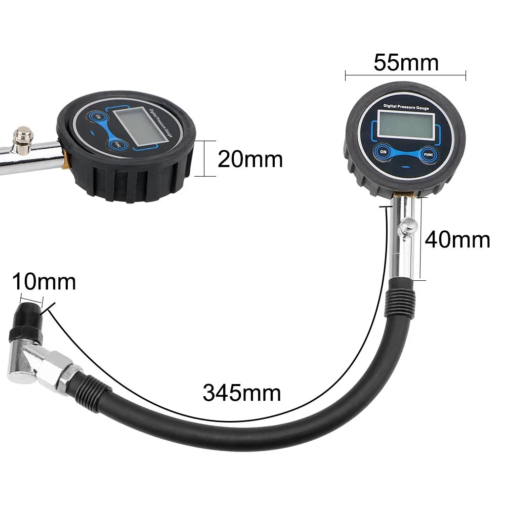 Probador de neumáticos Digital con pantalla LCD, herramientas de reparación de neumáticos, medidor de presión de neumáticos automático para coche, camión, vehículo, motocicleta, alta precisión