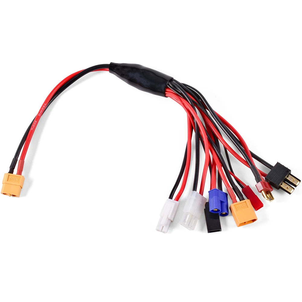 Conector adaptador de cargador RC 8 en 1, cargador 4,0mm Banana XT60 TRX Tamiya Lipo para coche RC Drone Imax B6 B6AC Cable de batería