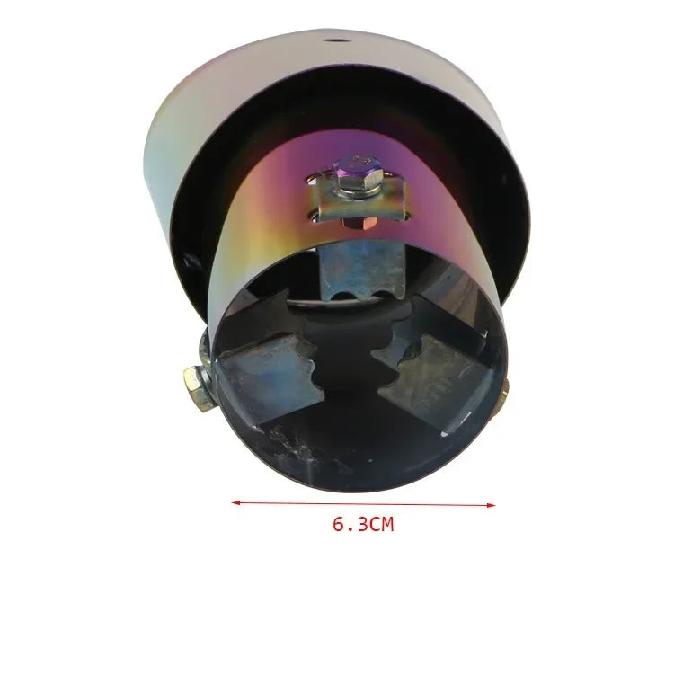 Accesorios para coche, manguito de tubo de escape para automóvil, silenciador de garganta trasera, silenciador dorado, tubo de escape modificado de acero inoxidable