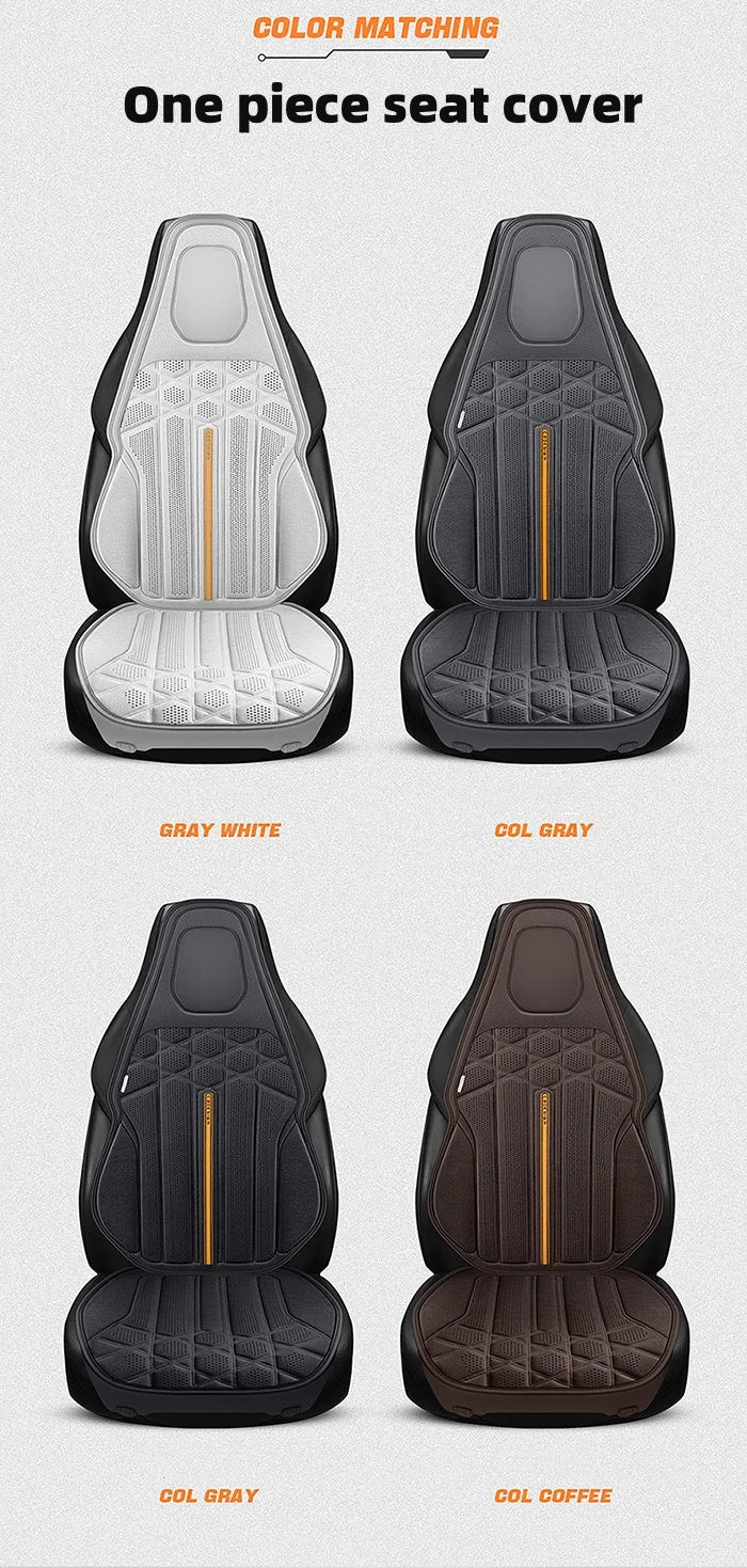 Funda transpirable para asiento de coche, cojín de soporte para asiento frontal de gamuza suave, estilo chaleco de moda, protección para asiento de coche, accesorios interiores