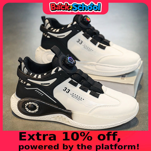 Zapatillas de deporte para hombre con hebilla giratoria, cómodas, antideslizantes, con cordones, duraderas, para actividades al aire libre