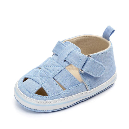 Zapatos transpirables con puntera para bebé, zapatos para caminar para bebé de verano y primavera