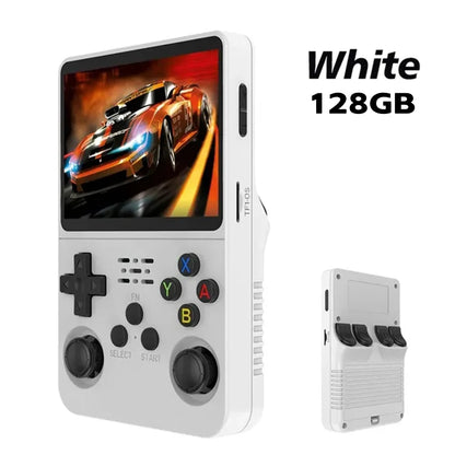 Consola de videojuegos portátil R36S, sistema Linux, pantalla IPS de 3,5 pulgadas, Mini reproductor de vídeo portátil, 64GB, 15000 juegos