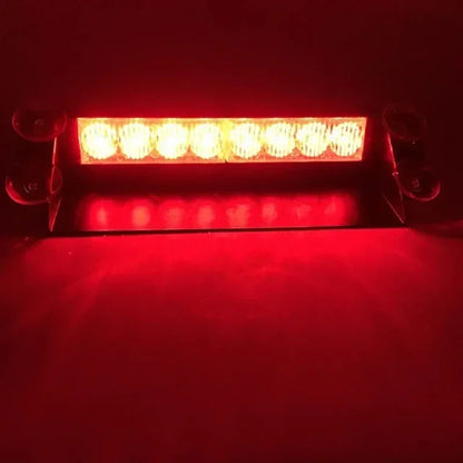8 luces LED de policía para coche, luz estroboscópica para 12 vueltas de emergencia, lámparas de señal, luz intermitente para camión, parabrisas, luz de advertencia, instrumento