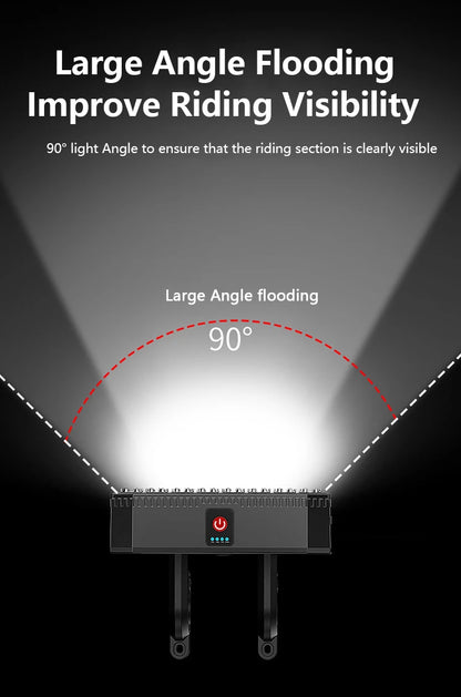 Luz delantera de bicicleta LED 5/8 recargable por USB 130dB bocina de bicicleta fácil de instalar 6 modos luz de timbre de bicicleta