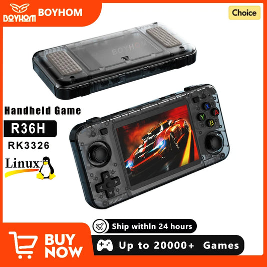 Consola de videojuegos portátil R36H, pantalla IPS de 3,5 pulgadas, más de 10000 juegos, emulador ARKOS para PS1/PSP/DC/N64/SS