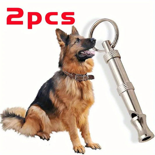 Silbato para perros 1/2 Uds para dejar de ladrar, silbato para perros con tono de sonido ajustable con llavero, recuerdo profesional para cachorros y gatos
