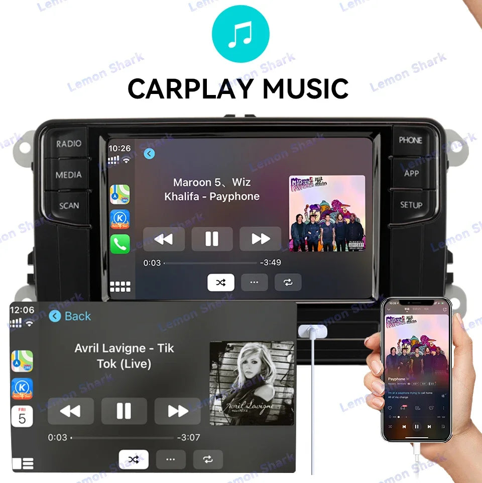 RCD440PRO Carplay Radio de coche para VW PQ Passat B5 B6 Golf MK5 MK6 Jetta 5 6 CC POLO Noame Android Auto Bluetooth MIB Multimedia