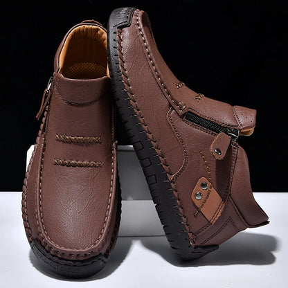 Zapatos informales de cuero de alta calidad para hombre, mocasines transpirables hechos a mano, zapatillas de deporte a la moda, mocasines, zapatos náuticos de marca de lujo