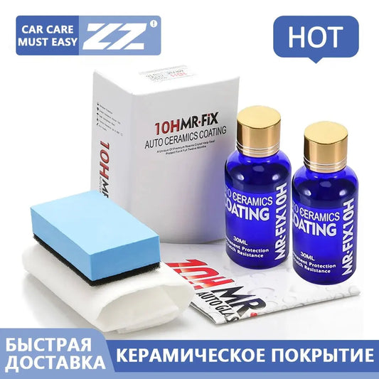 2 uds 30ml 10H antiarañazos revestimiento de vidrio cerámico para automóvil pintura hidrofóbica líquida cuidado esmalte recubrimiento súper detallado para estilo de coche