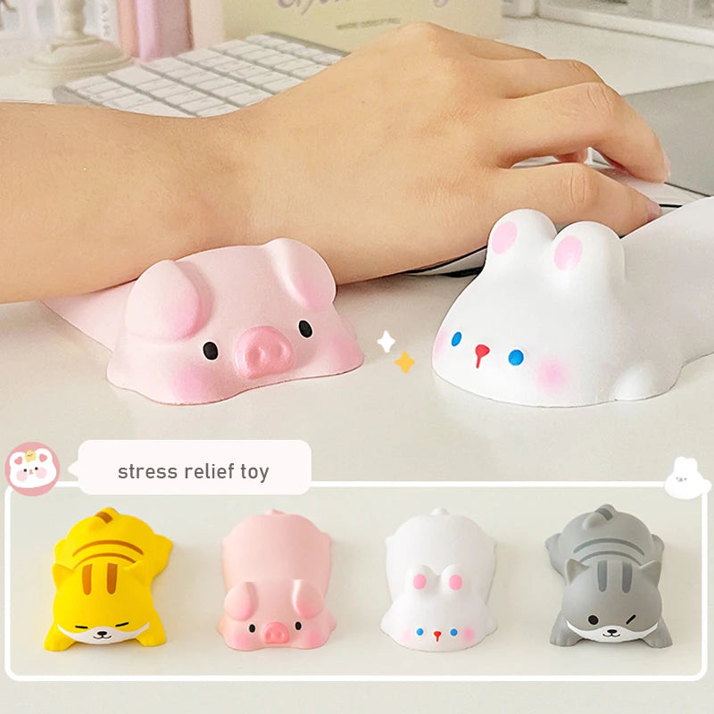 Nuevo soporte bonito para reposamuñecas para alfombrilla de ratón, reposabrazos para ordenador portátil, escritorio, ergonómico, Kawaii, juguetes blandos de elevación lenta
