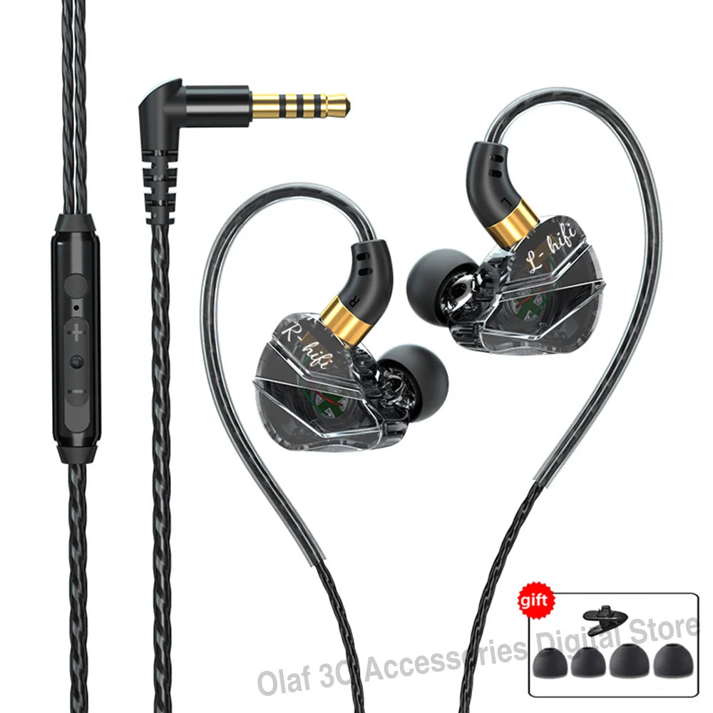 OLAF 3,5mm Jack tipo C enchufe auriculares con cable auriculares de graves HIFI auriculares intrauditivos Gamer auriculares manos libres para Xiaomi Huawei Samsung