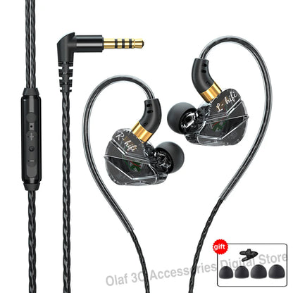 OLAF 3,5mm Jack tipo C enchufe auriculares con cable auriculares de graves HIFI auriculares intrauditivos Gamer auriculares manos libres para Xiaomi Huawei Samsung