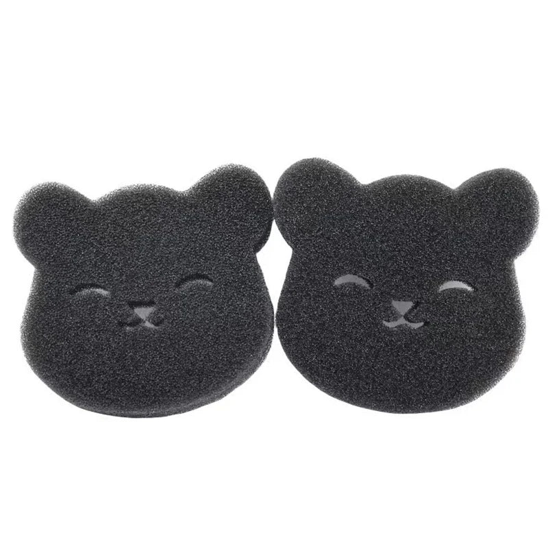2 /4 juegos de removedor de pelo para mascotas doméstico, esponja adhesiva de oso lavada a máquina, reutilizable, adecuada para lavadora, secadora, negro