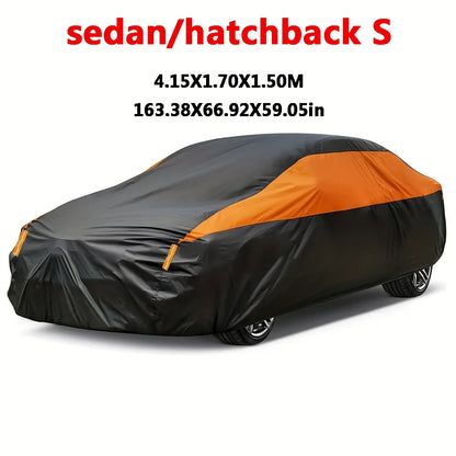 Cubiertas de coche impermeables para exteriores, protección contra el sol, la lluvia y la nieve, cubierta UV para coche, cubiertas protectoras completas universales para SUV/sedán 190T