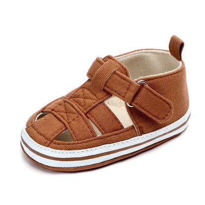 Zapatos transpirables con puntera para bebé, zapatos para caminar para bebé de verano y primavera