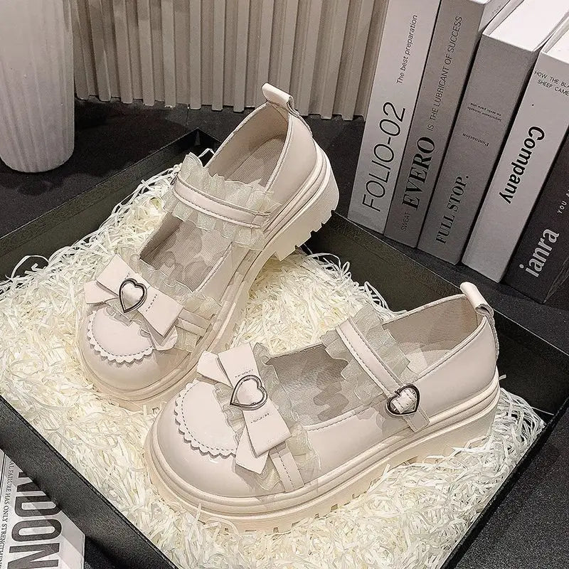 2025 NOVEDAD DE VERANO colegiala JK mocasines zapatos de plataforma estilo japonés Lolita Y2K Kawaii Jirai Kei moda